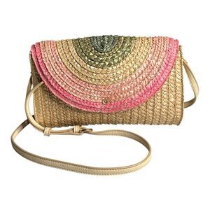 Lauren Conrad Rainbow Multicolor Bag Clutch‎ Purse "Flaw"